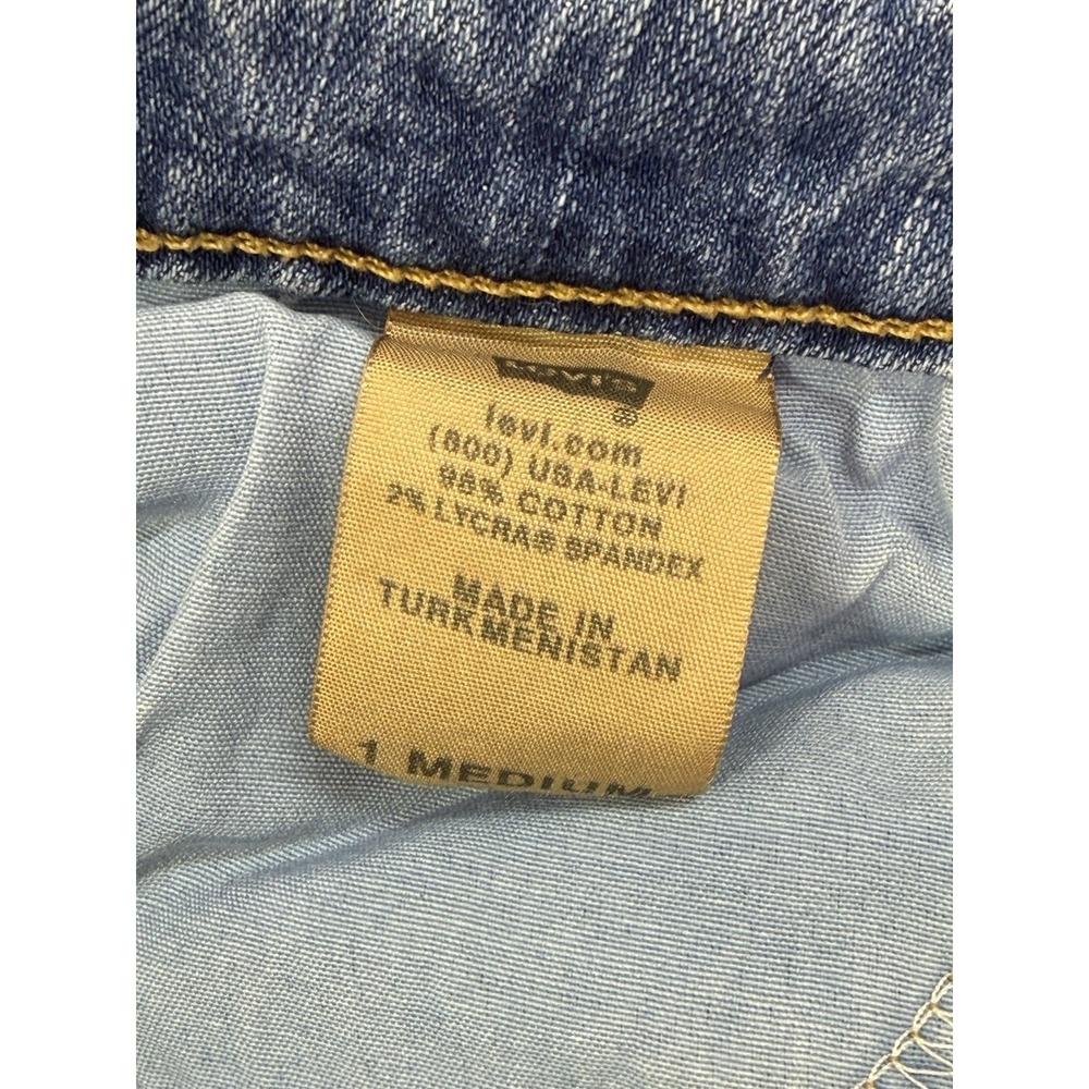 Levis Jeans Womens 1 Blue Light Wash Distressed Denim 524 Too Superlow Skinny - Picture 8 of 10